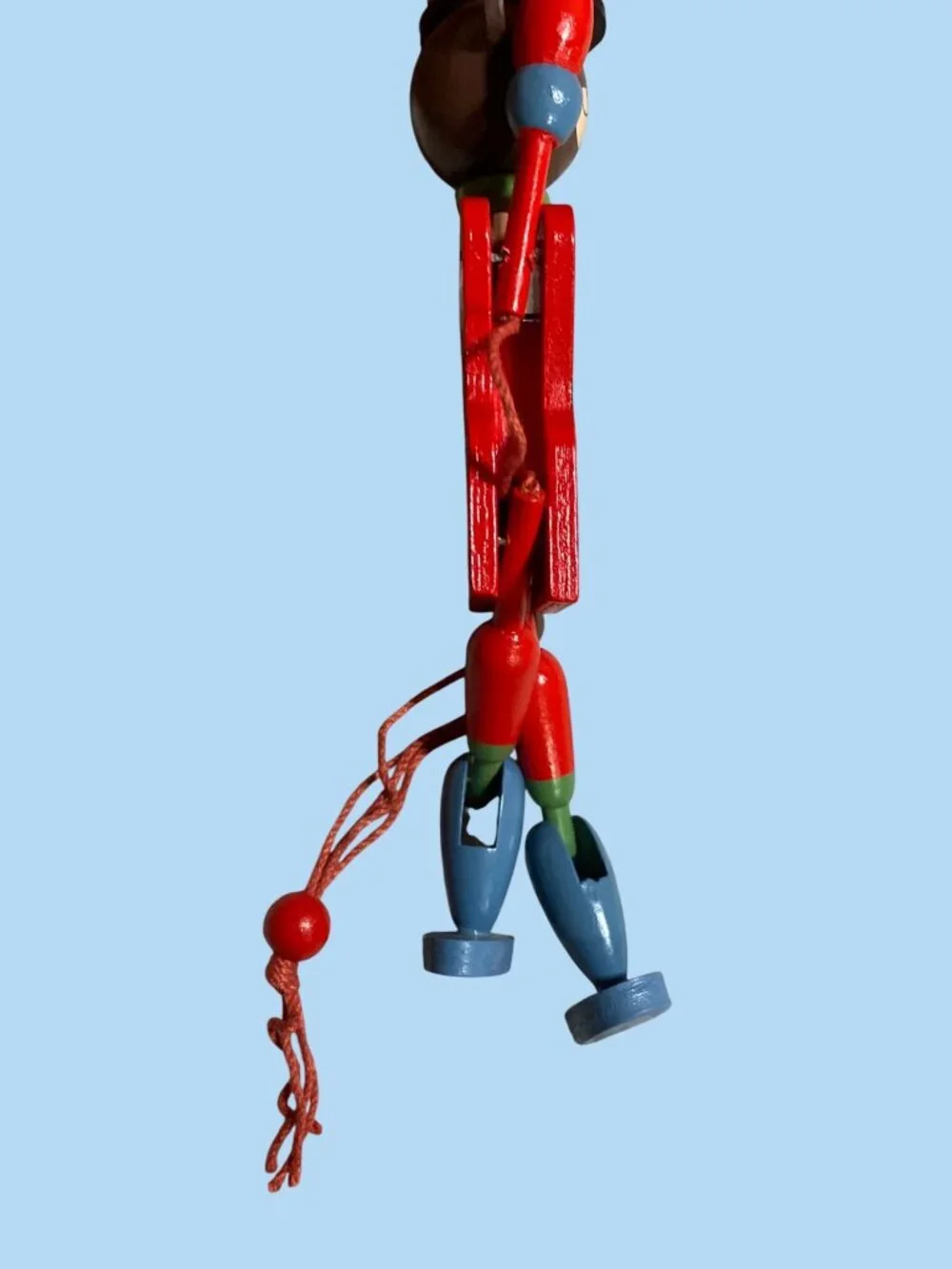 Wooden Bear Nutcracker Ornament With Pull String Mechanism